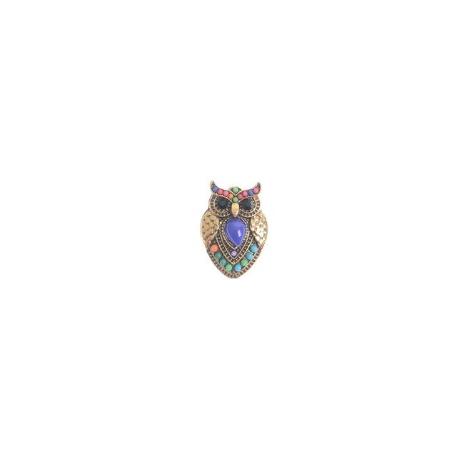 BROCHE BÚHO METAL CUENTAS