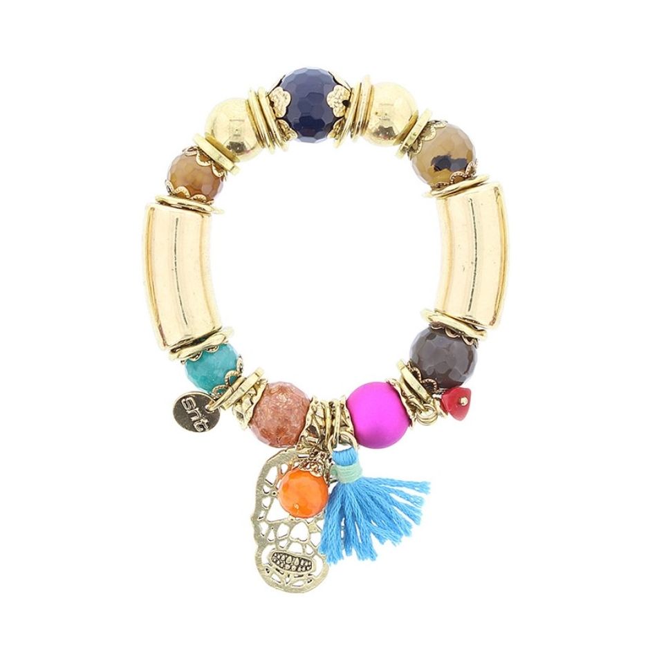 METAL STONE BEADS BRACELET