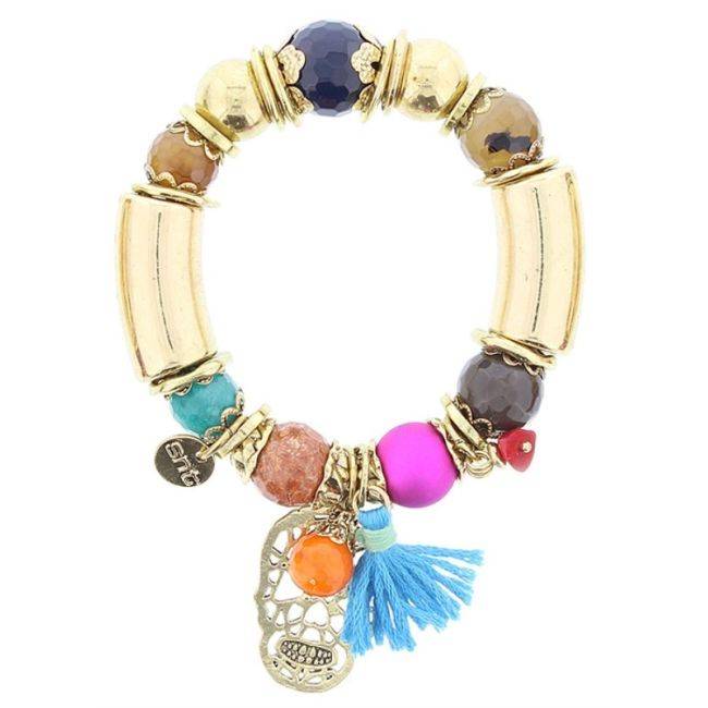 METAL STONE BEADS BRACELET