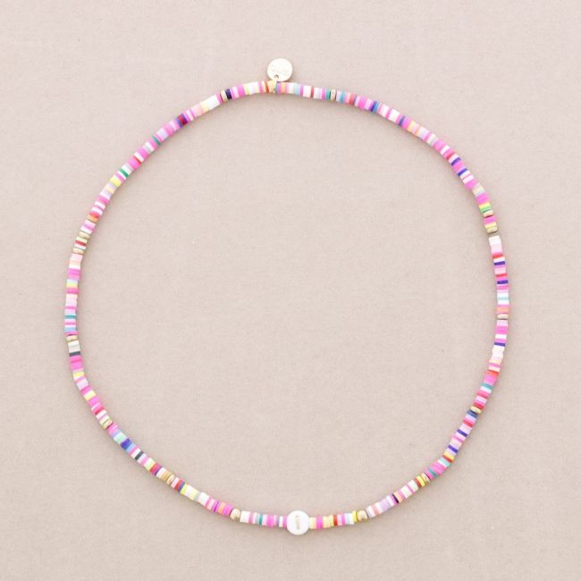 INITIAL FIMO ELASTIC SHORT NECKLACE