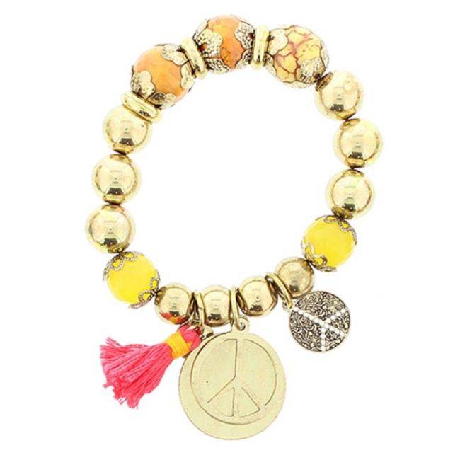 METAL STONE BEADS BRACELET