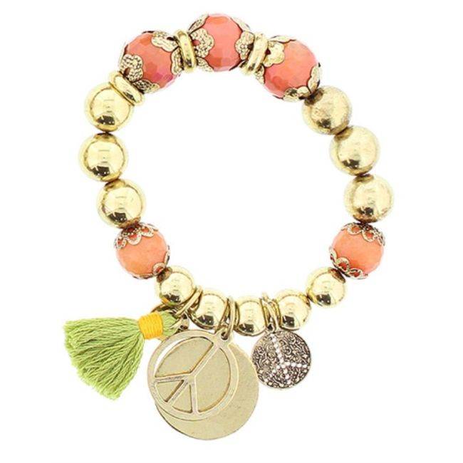 METAL STONE BEADS BRACELET