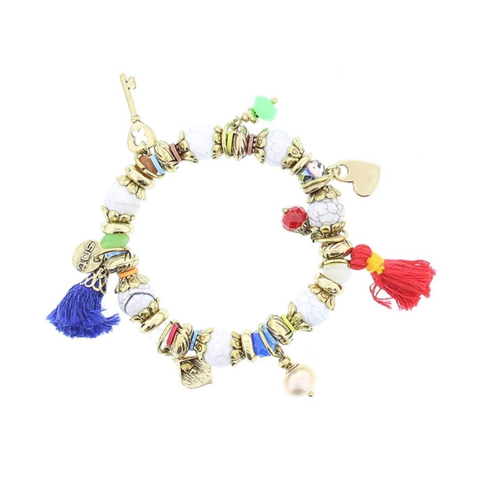 METAL STONE BEADS BRACELET