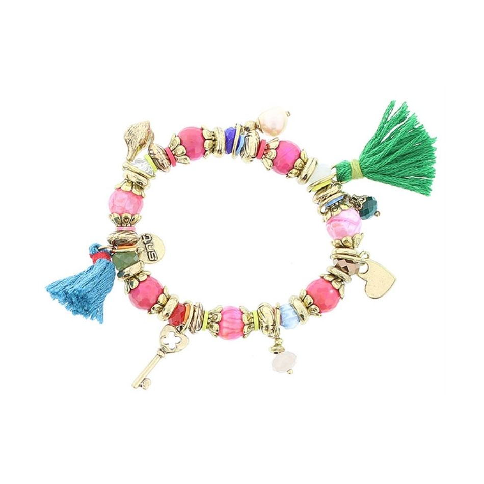 METAL STONE BEADS BRACELET