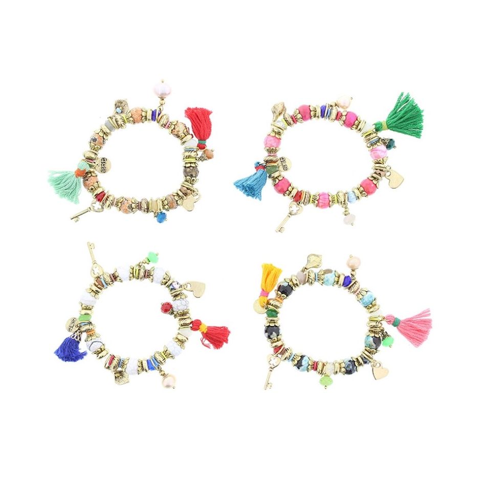 METAL STONE BEADS BRACELET