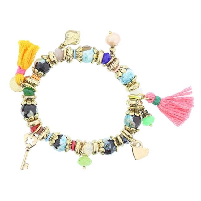 METAL STONE BEADS BRACELET