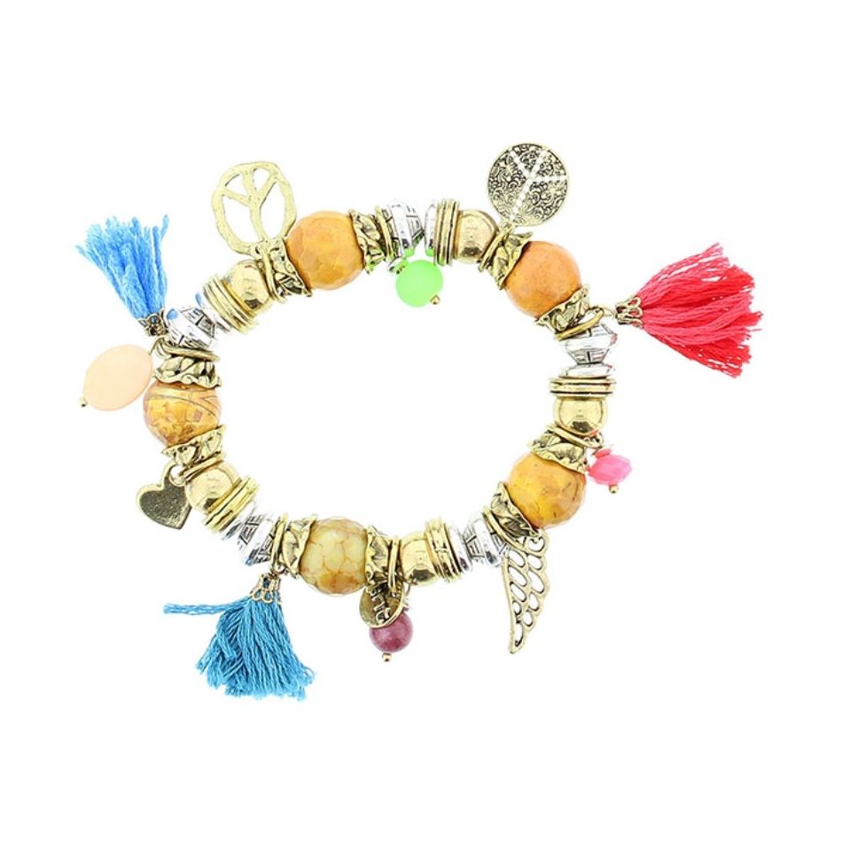 METAL STONE BEADS BRACELET