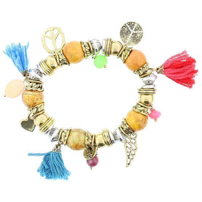 METAL STONE BEADS BRACELET