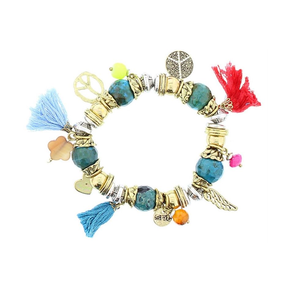 METAL STONE BEADS BRACELET