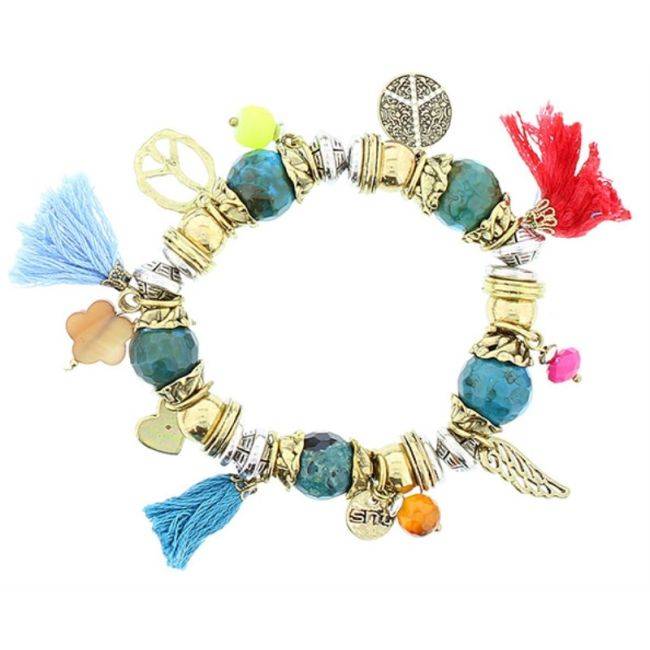 METAL STONE BEADS BRACELET