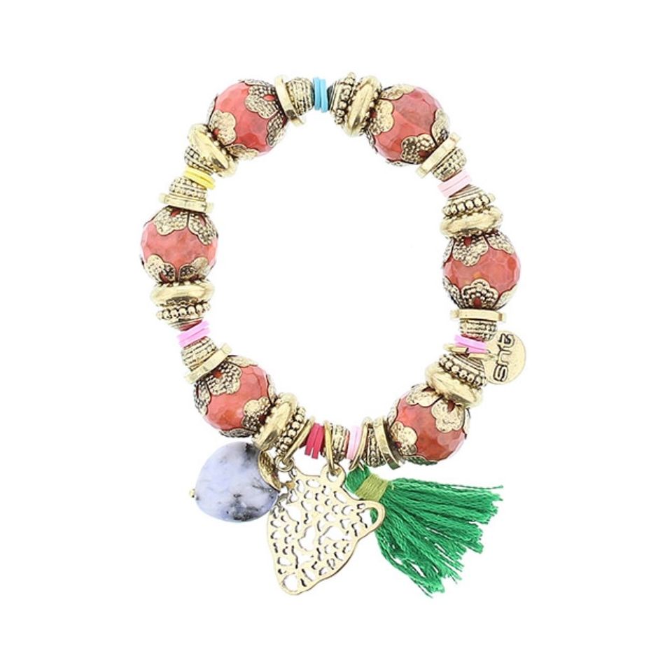 METAL STONE BEADS BRACELET