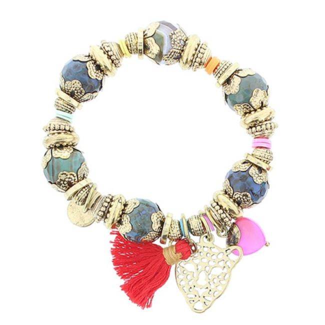 METAL STONE BEADS BRACELET