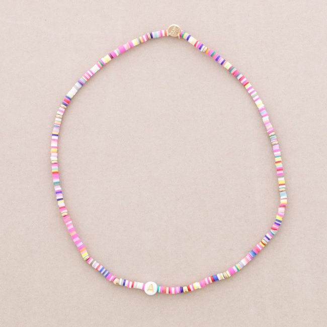 INITIAL FIMO ELASTIC SHORT NECKLACE