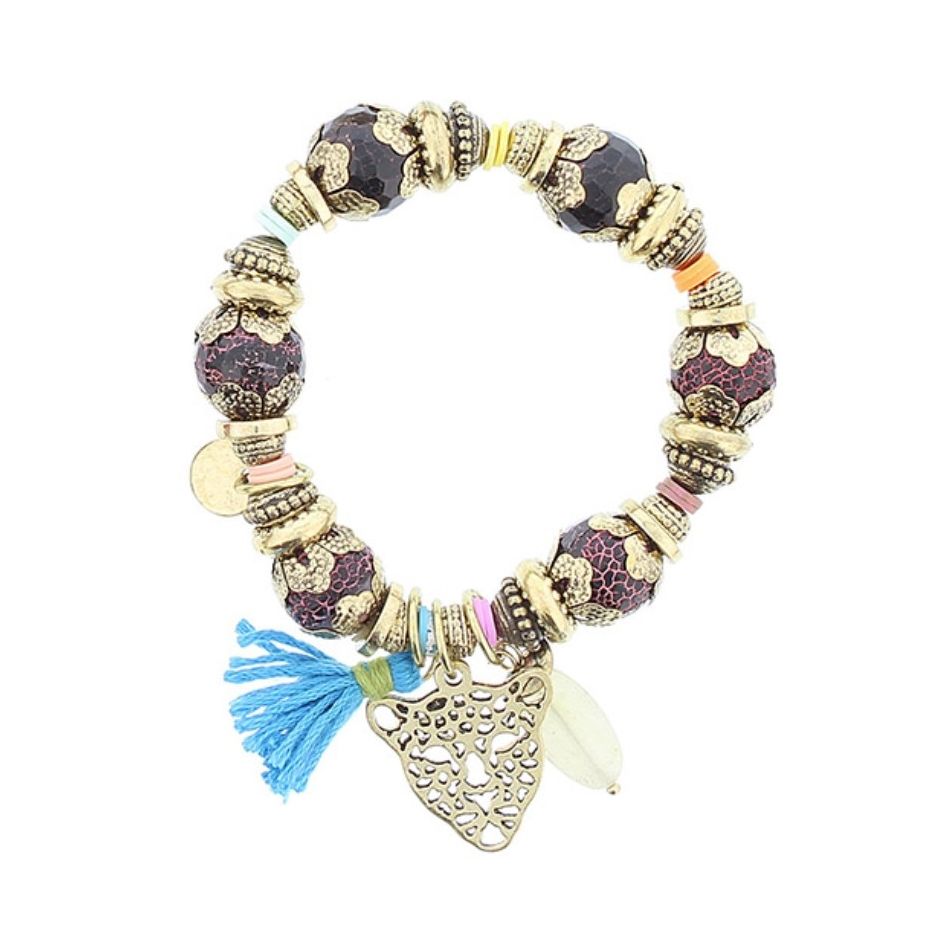 METAL STONE BEADS BRACELET
