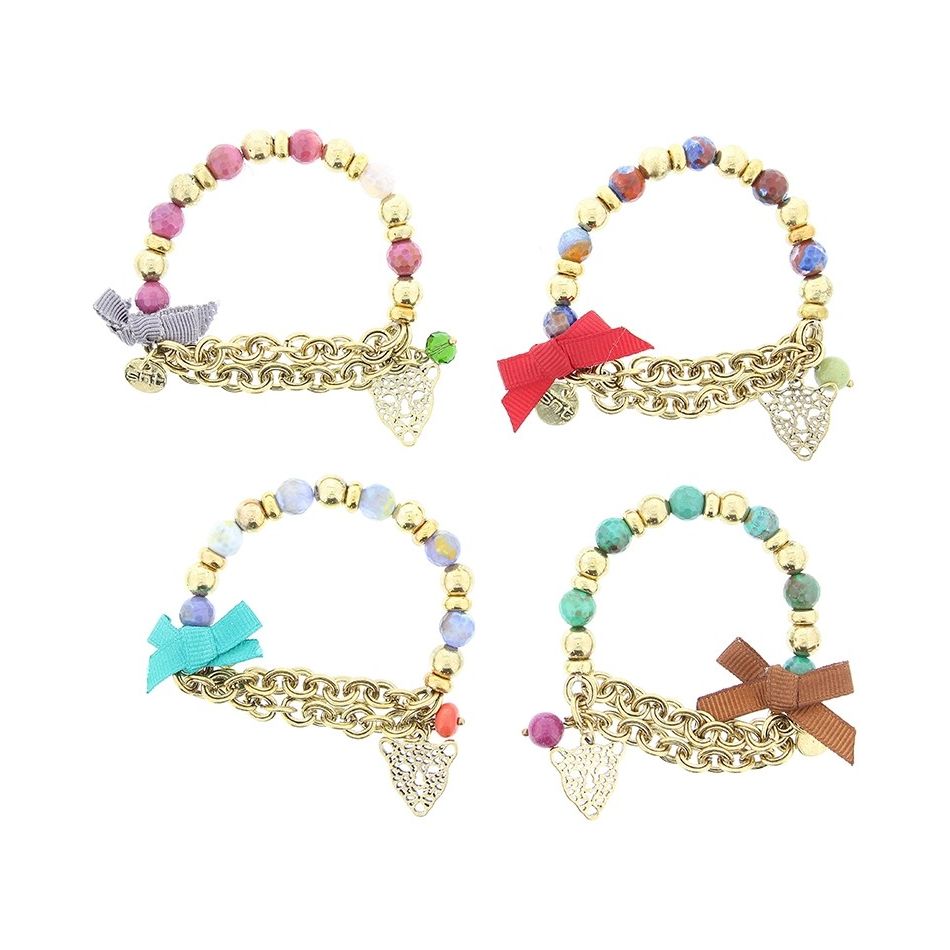 METAL STONE BEADS BRACELET