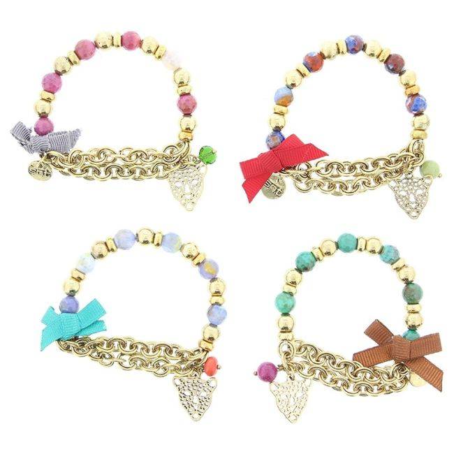 METAL STONE BEADS BRACELET