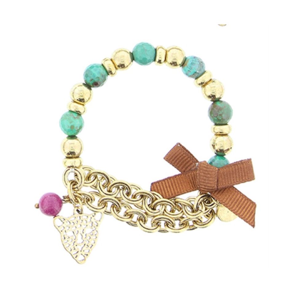 METAL STONE BEADS BRACELET
