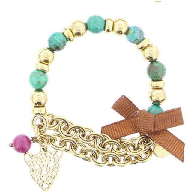 METAL STONE BEADS BRACELET