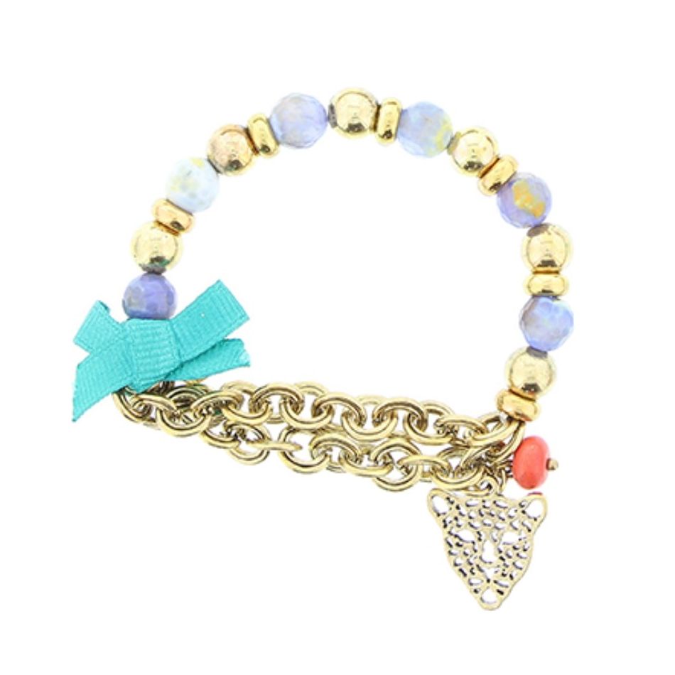 METAL STONE BEADS BRACELET