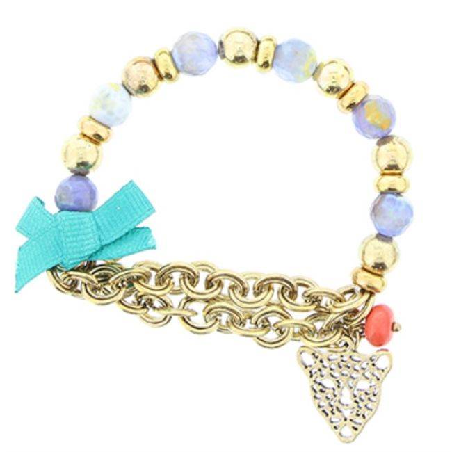 METAL STONE BEADS BRACELET