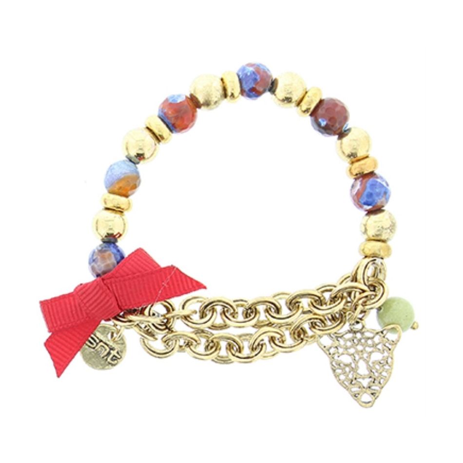 METAL STONE BEADS BRACELET