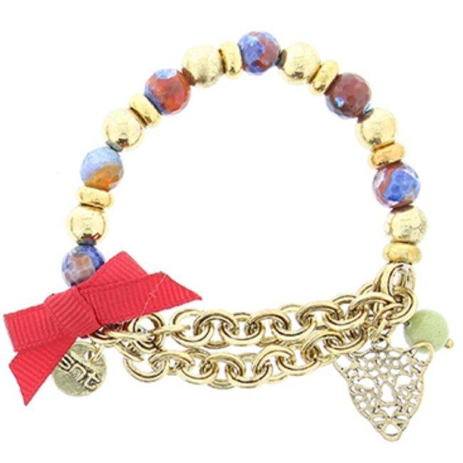 METAL STONE BEADS BRACELET
