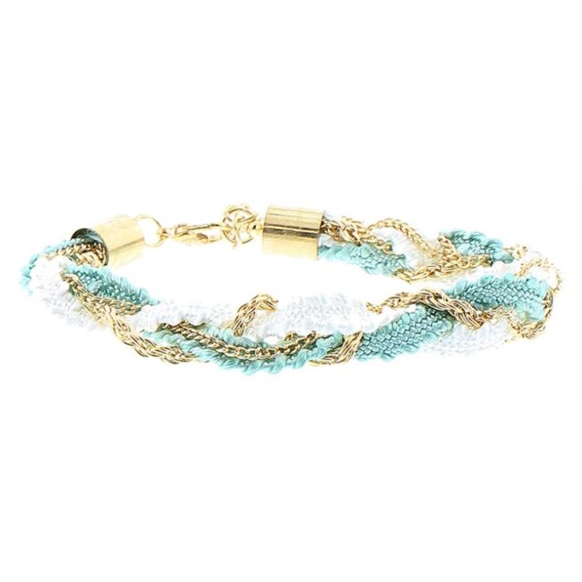 BRAIDED CORD CHAIN BRACELET