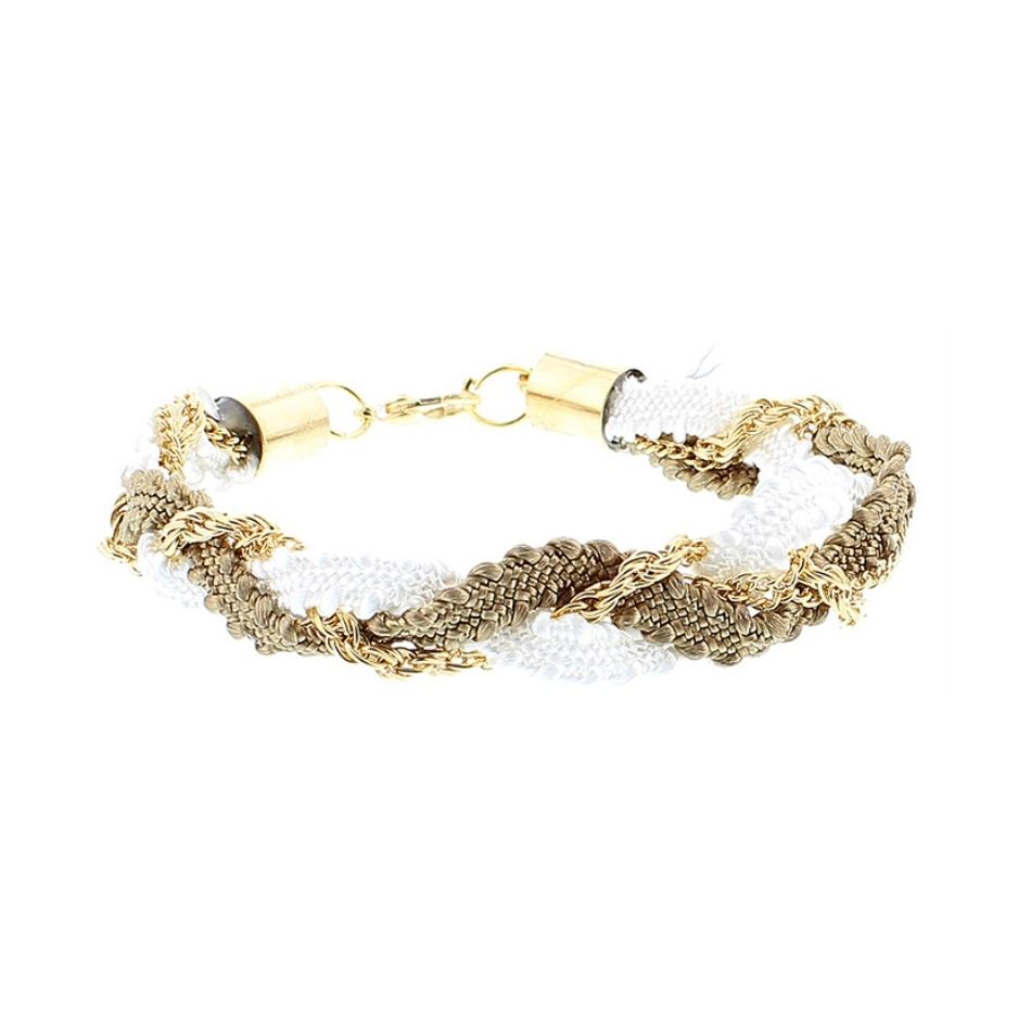 BRAIDED CORD CHAIN BRACELET