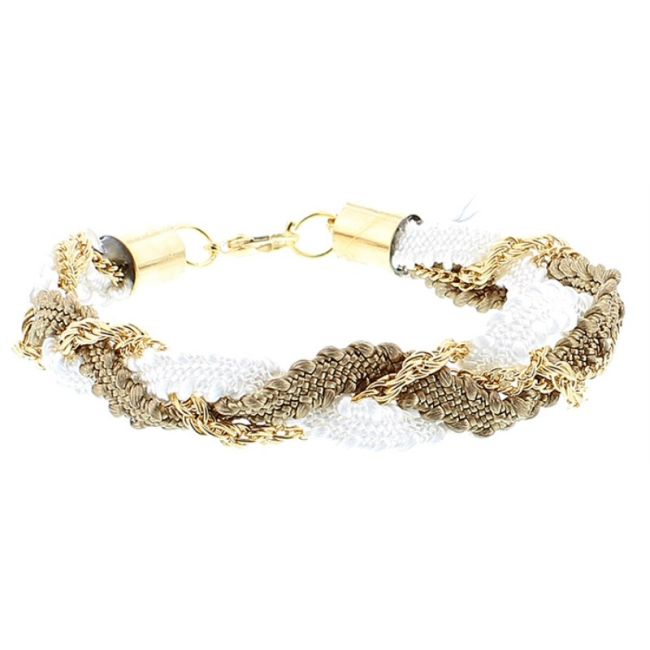 BRAIDED CORD CHAIN BRACELET