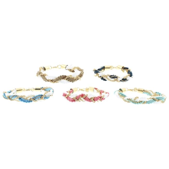 BRAIDED CORD CHAIN BRACELET