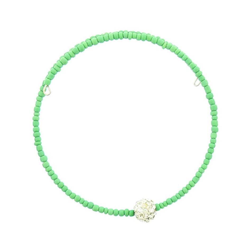 PULSERA ABALORIOS BOLITA CRISTALES