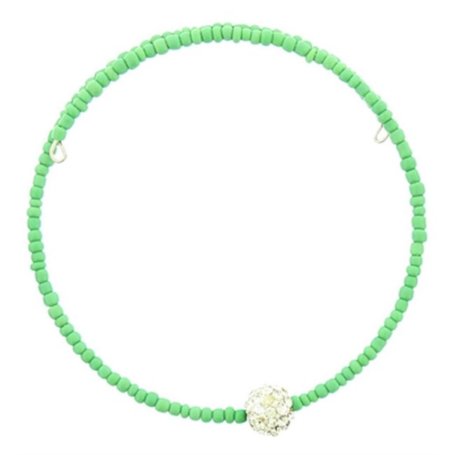 PULSERA ABALORIOS BOLITA CRISTALES