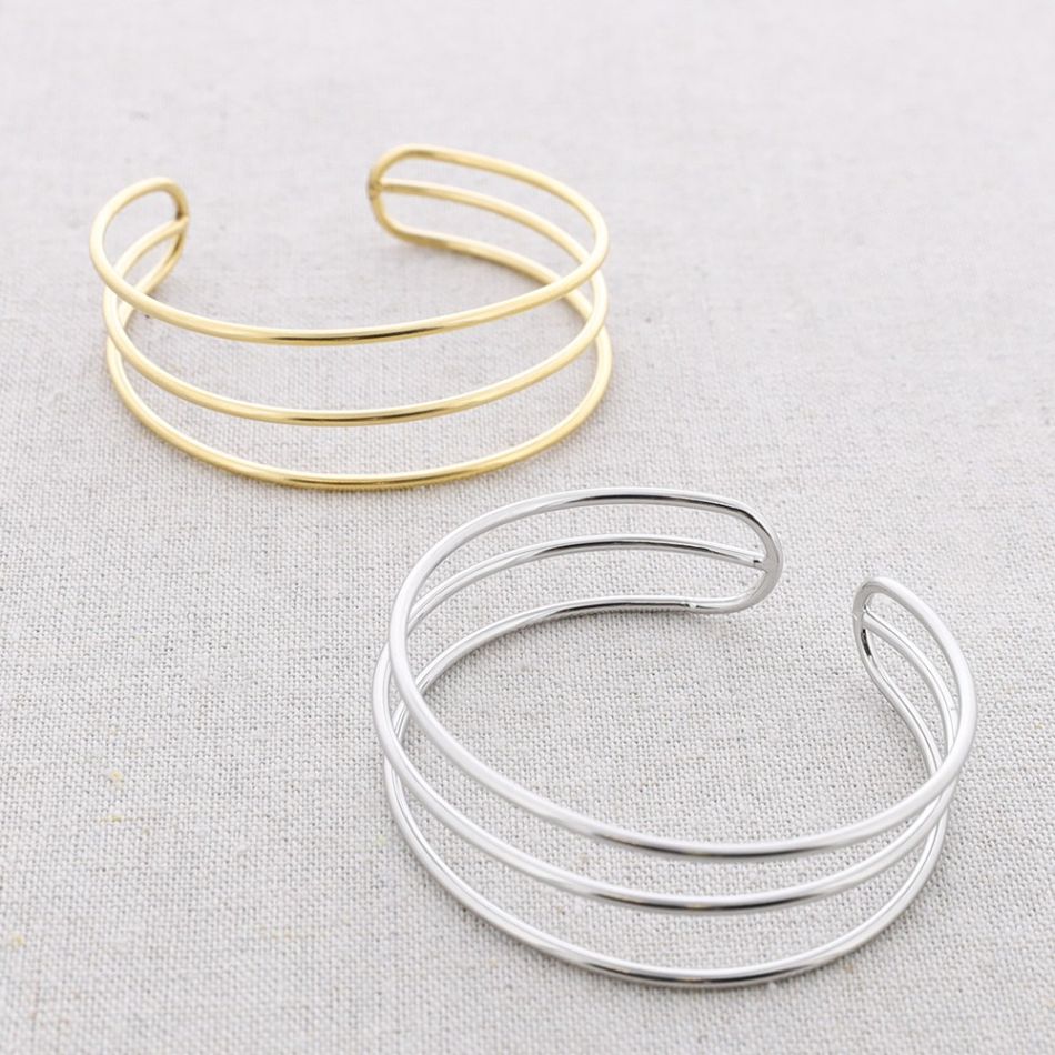 THREE STRAPS ADJUSTABLE STEEL BRACELET