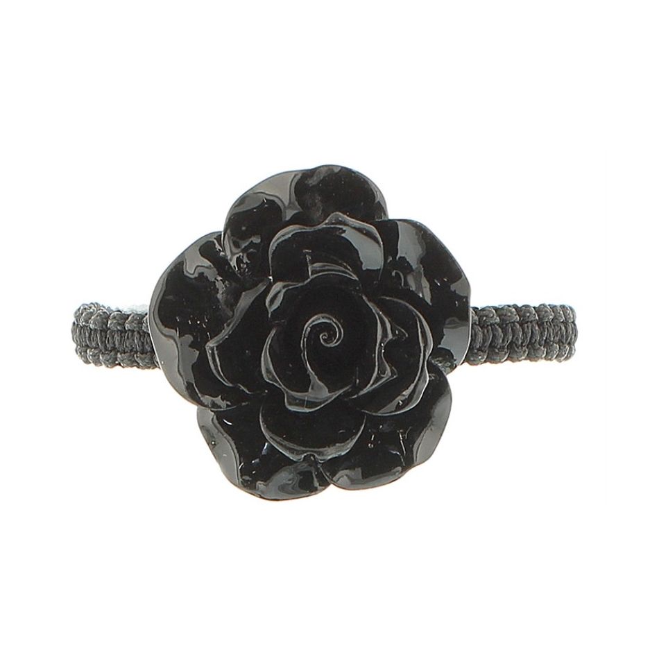 PULSERA MACRAMÉ FLOR RESINA