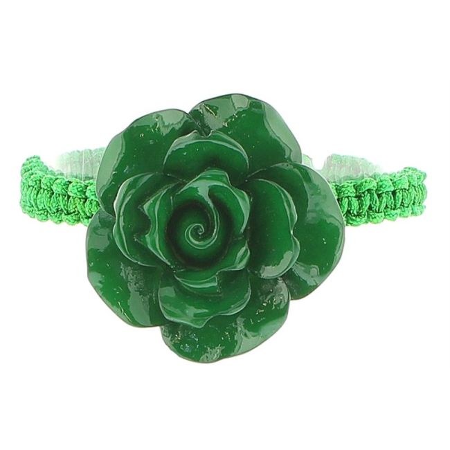 PULSERA MACRAMÉ FLOR RESINA