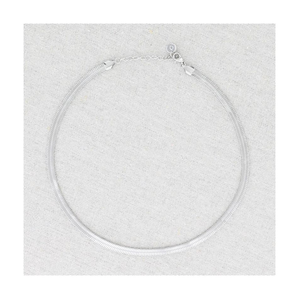 STEEL FLAT CHAIN SHORT NECKLACE