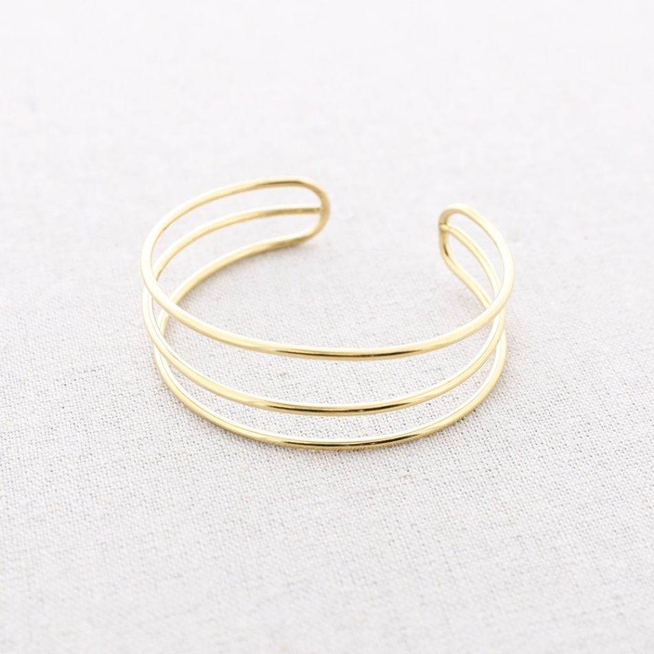 THREE STRAPS ADJUSTABLE STEEL BRACELET