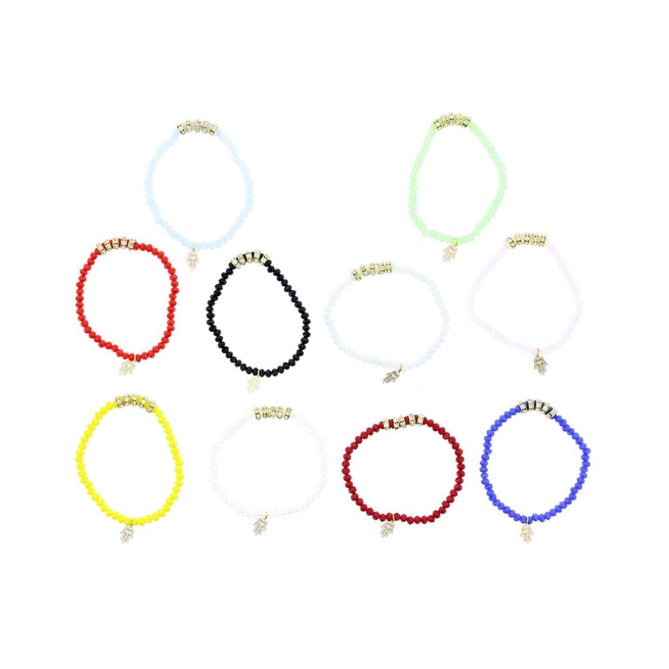 METAL FACETED BEADS BRACELET
