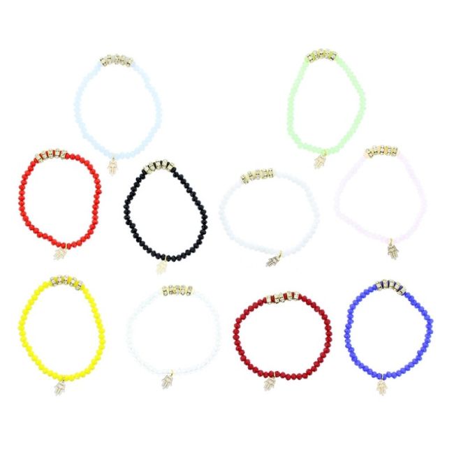 METAL FACETED BEADS BRACELET