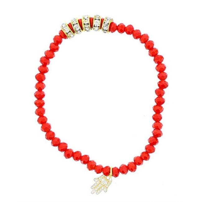 METAL FACETED BEADS BRACELET