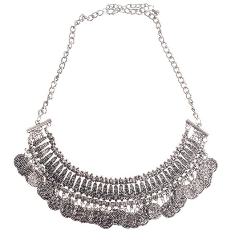 MULTI COIN SHORT NECKLACE