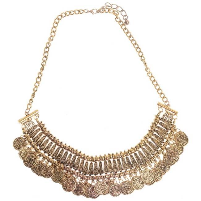MULTI COIN SHORT NECKLACE