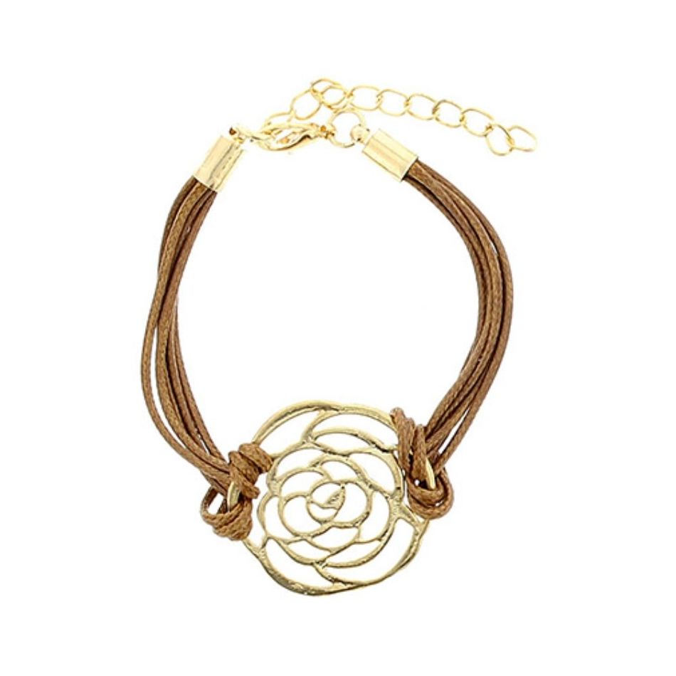 METALLIC LEATHER BRACELET