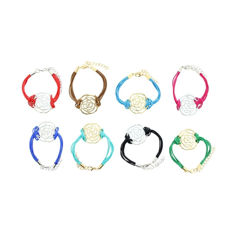 METALLIC LEATHER BRACELET