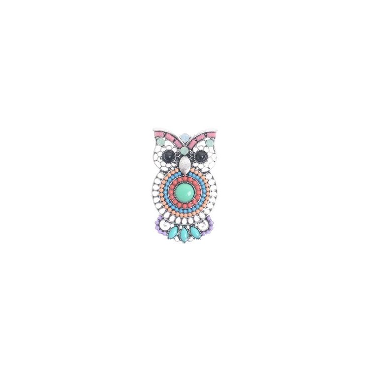 BROCHE BÚHO METAL CUENTAS