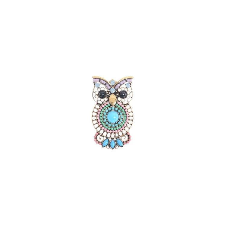 BROCHE BÚHO METAL CUENTAS 2