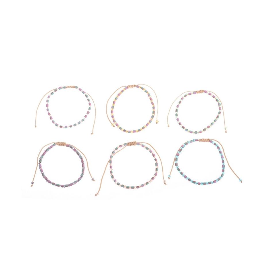 PULSERA  MACRAMÉ CUENTAS