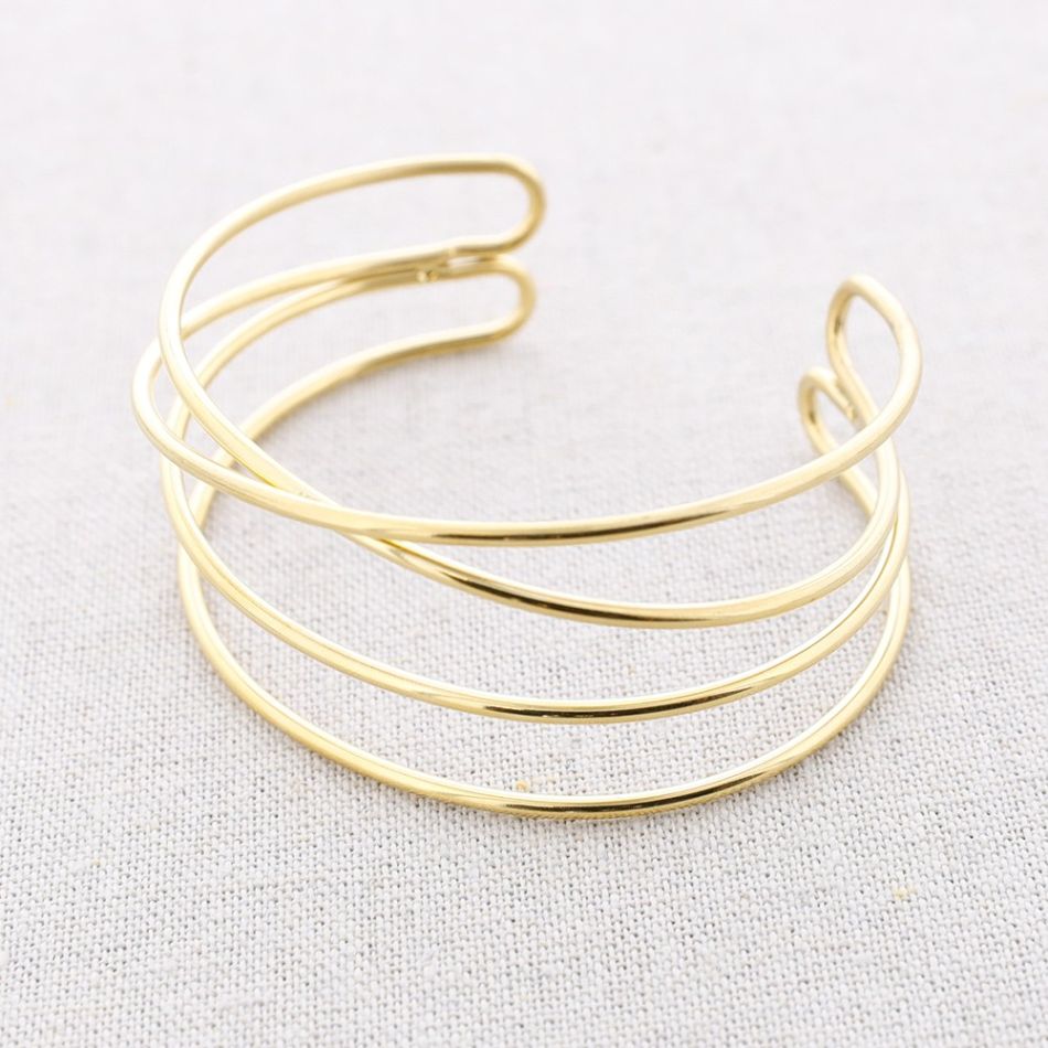 FOUR STRIPS STEEL BRACELET