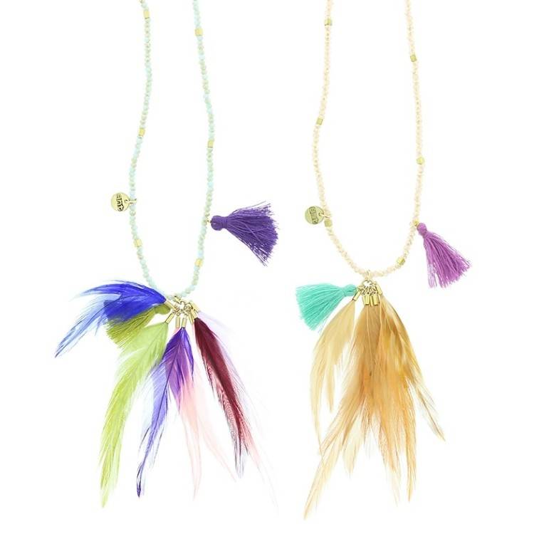 COLLAR LARGO COLGANTE PLUMAS 2