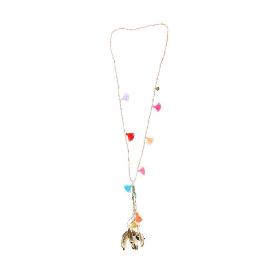 COLLAR LARGO COLG. FLECOS PLUMAS
